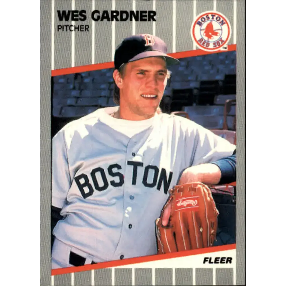 1989 Fleer #88 Wes Gardner EX Excellent Boston Red Sox Baseball Card - Baseball Card Single