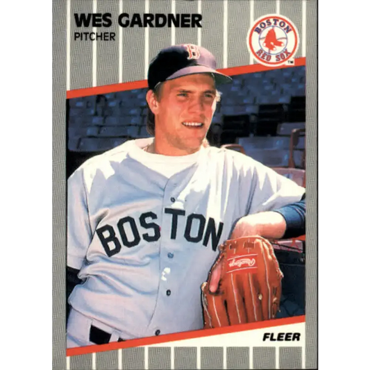 1989 Fleer #88 Wes Gardner EX Excellent Boston Red Sox Baseball Card - Baseball Card Single