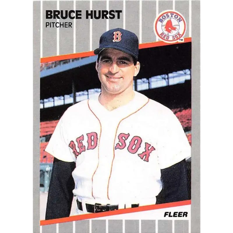 1989 Fleer #91 Bruce Hurst EX Excellent Boston Red Sox Baseball Card - Baseball Card Single