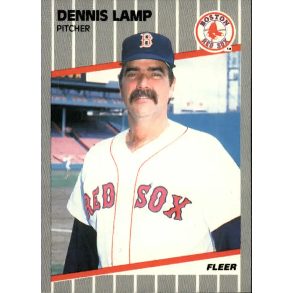 1989 Fleer #92 Dennis Lamp EX Excellent Boston Red Sox Baseball Card - Baseball Card Single