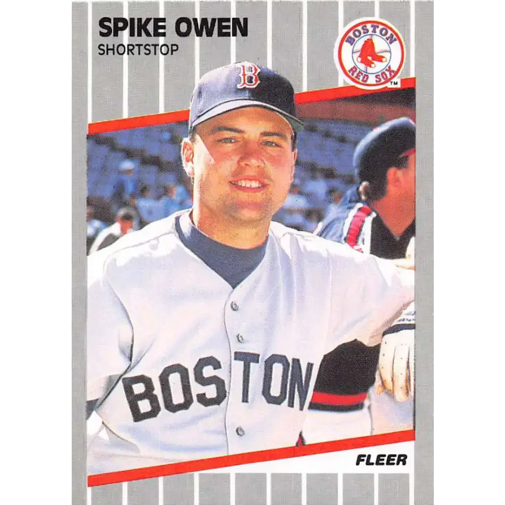 1989 Fleer #93 Spike Owen EX Excellent Boston Red Sox Baseball Card - Baseball Card Single