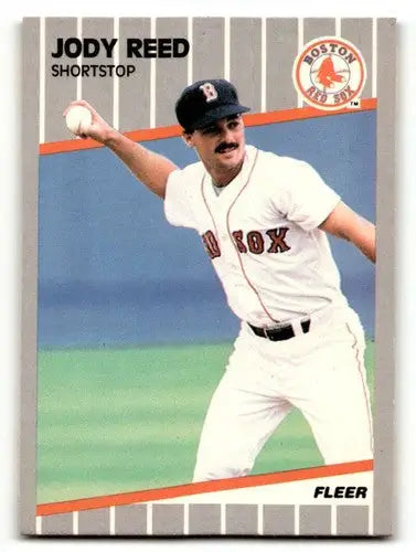 Original gloss Jody Reed Boston baseball card from 1989 Fleer Reed Boston Red Sox NM