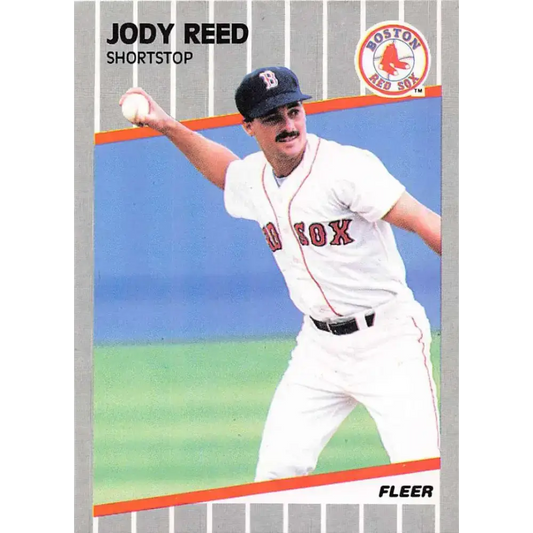 1989 Fleer #96 Jody Reed EX Excellent Boston Red Sox Baseball Card - Baseball Card Single