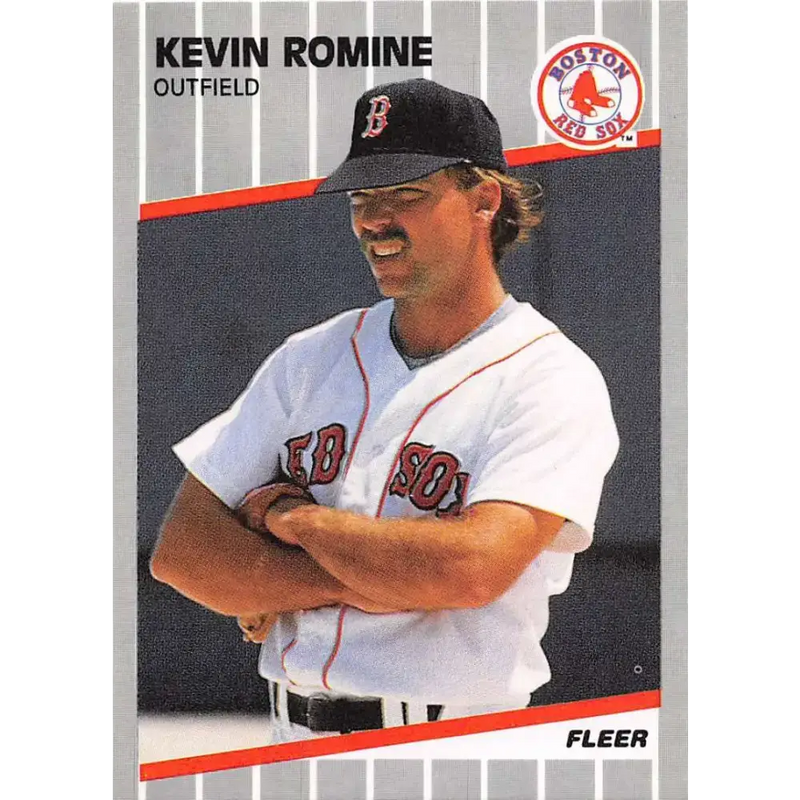 1989 Fleer #98b Kevin Romine EX Excellent Boston Red Sox Baseball Card - Baseball Card Single