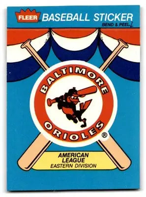 1989 Fleer AL: Baltimore Orioles Team Stickers #NNO - Baseball Card Single