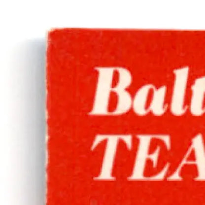 Red-colored box with white text from Baltimore Orioles team stickers product