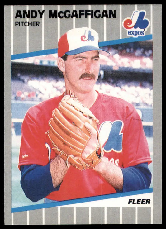 1989 Fleer Andy McGaffigan 386 Montreal Expos NM - Baseball Card Single