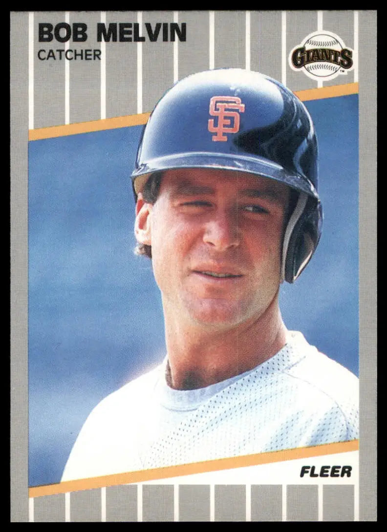 1989 Fleer Bob Melvin 335 San Francisco Giants NM - Baseball Card Single