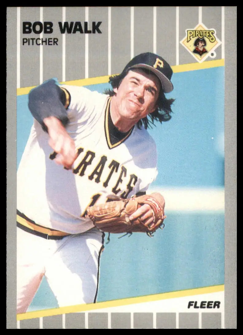 1989 Fleer Bob Walk 223 Pittsburgh Pirates NM - Baseball Card Single