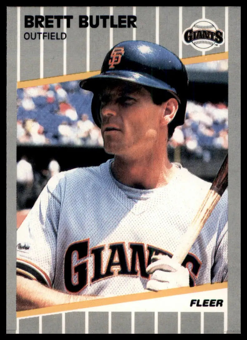 1989 Fleer Brett Butler 324 San Francisco Giants NM - Baseball Card Single