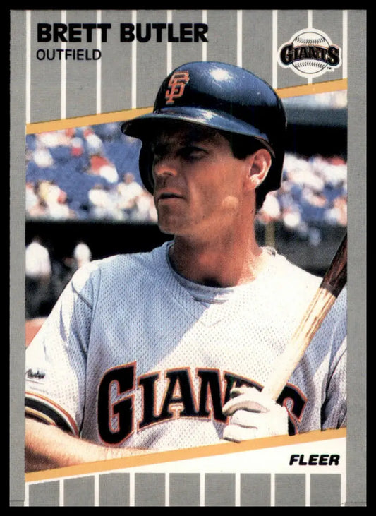 1989 Fleer Brett Butler 324 San Francisco Giants NM - Baseball Card Single