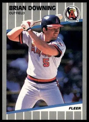 1989 Fleer Brian Downing 475 California Angels NM - Baseball Card Single