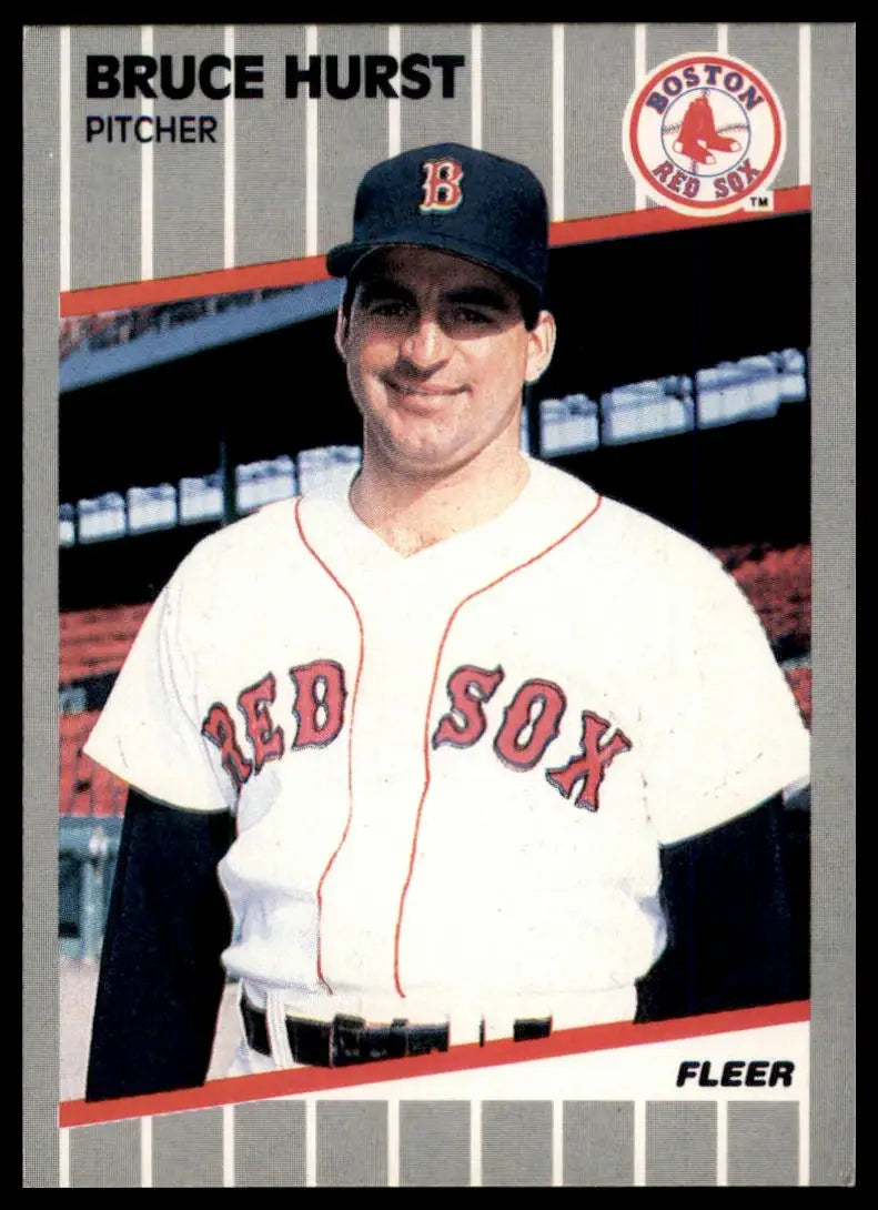 1989 Fleer Bruce Hurst 91 Boston Red Sox NM - Baseball Card Single