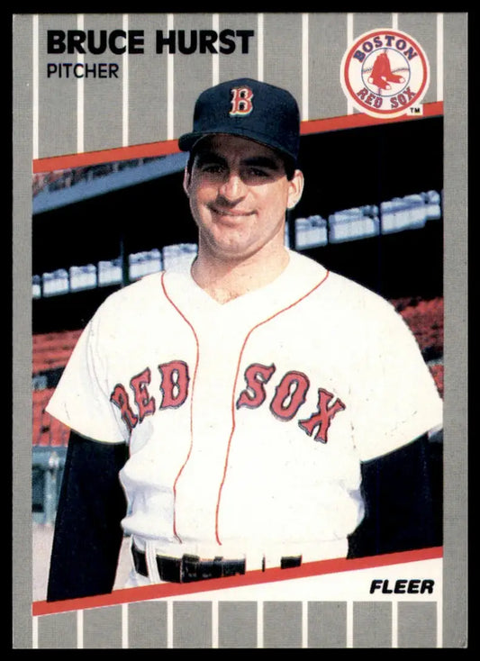 1989 Fleer Bruce Hurst 91 Boston Red Sox NM - Baseball Card Single