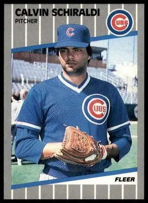 1989 Fleer Calvin Schiraldi 438 Chicago Cubs NM - Baseball Card Single
