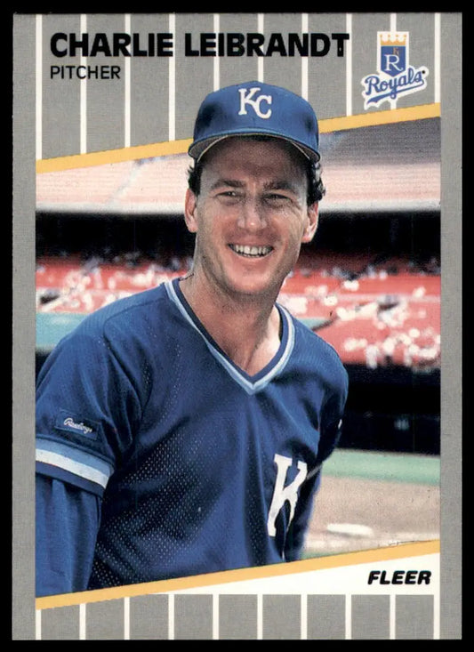 1989 Fleer Charlie Leibrandt 286 Kansas City Royals NM - Baseball Card Single