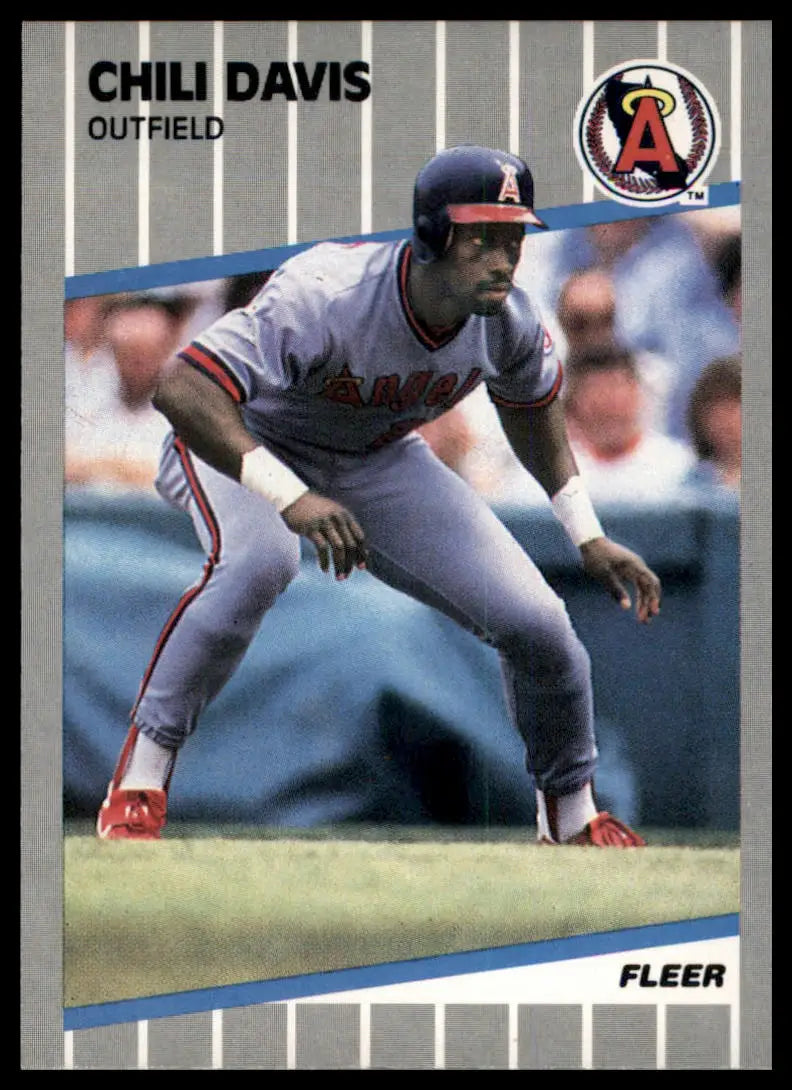 1989 Fleer Chili Davis 474 California Angels NM - Baseball Card Single