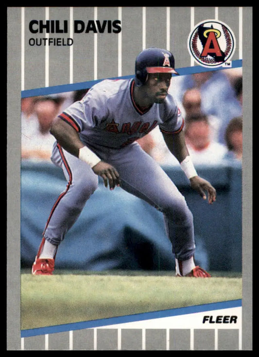 1989 Fleer Chili Davis 474 California Angels NM - Baseball Card Single