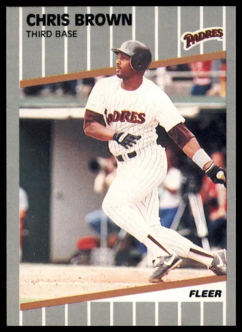 1989 Fleer Chris Brown 301 San Diego Padres NM - Baseball Card Single