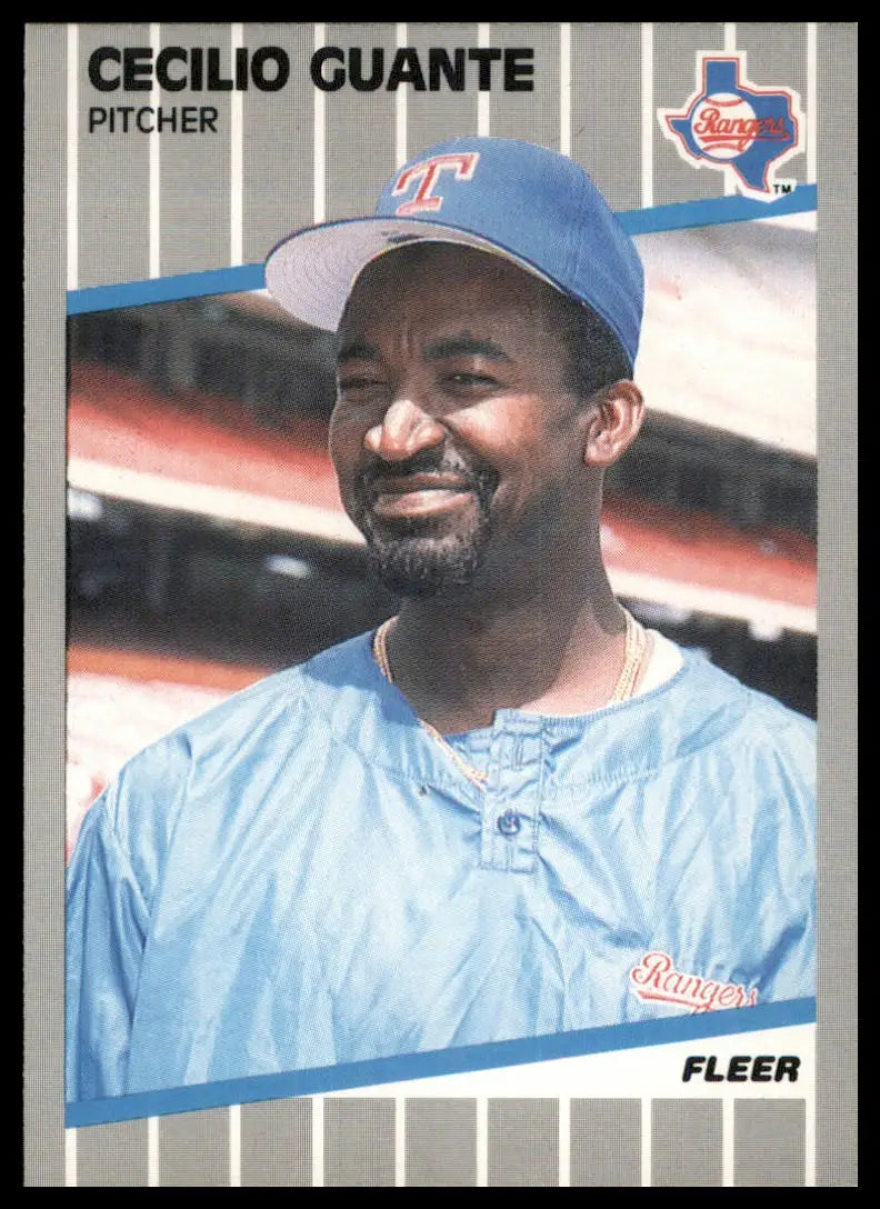 1989 Fleer - Collectors Edition (Glossy) Cecilio Guante 519 Texas Rangers NM - Baseball Card Single