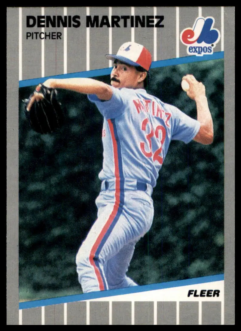 1989 Fleer - Collectors Edition (Glossy) Dennis Martinez 385 Montreal Expos NM - Baseball Card Single