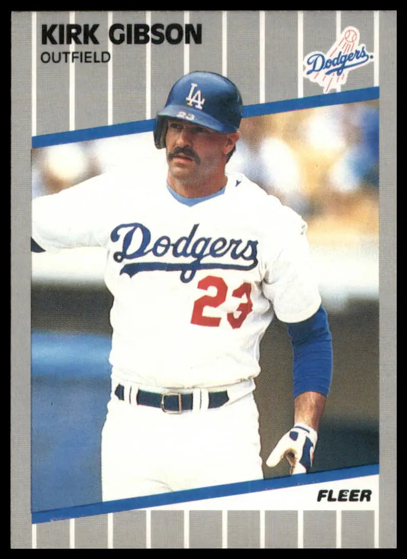 1989 Fleer - Collectors Edition (Glossy) Kirk Gibson 57 Los Angeles Dodgers NM - Baseball Card Single