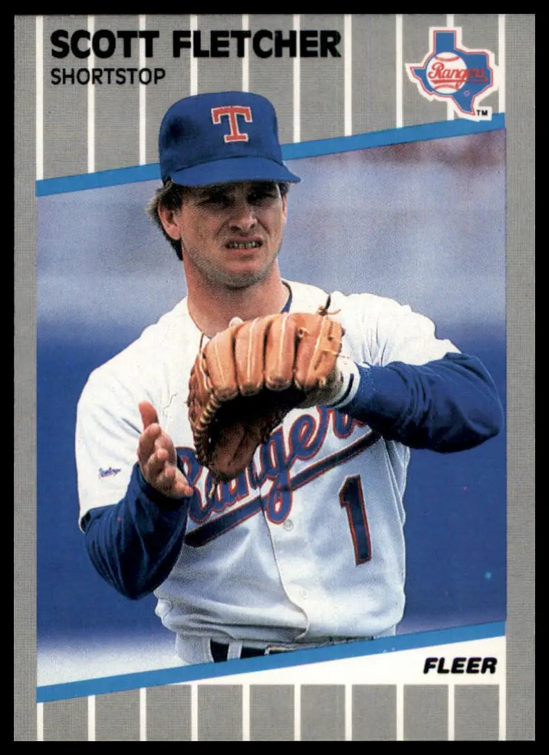 1989 Fleer - Collectors Edition (Glossy) Scott Fletcher 518 Texas Rangers NM - Baseball Card Single