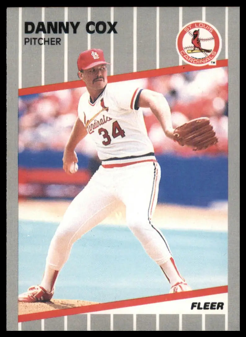 1989 Fleer Danny Cox 447 St. Louis Cardinals NM - Baseball Card Single