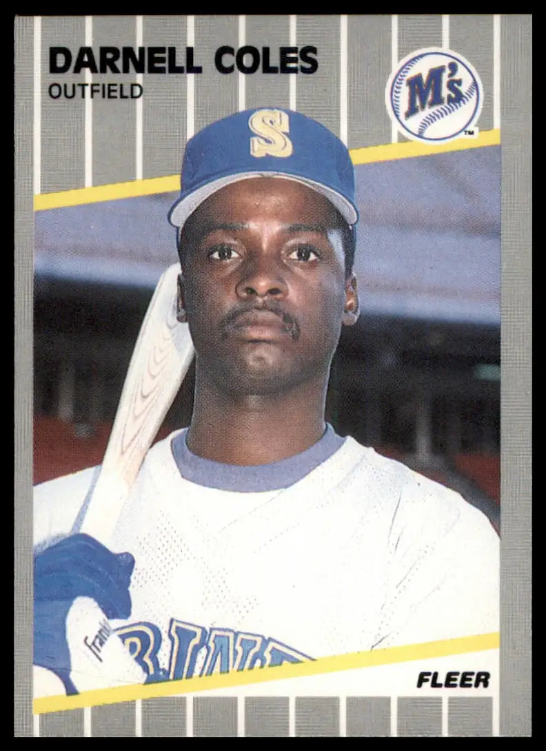 1989 Fleer Darnell Coles 544 Seattle Mariners NM - Baseball Card Single