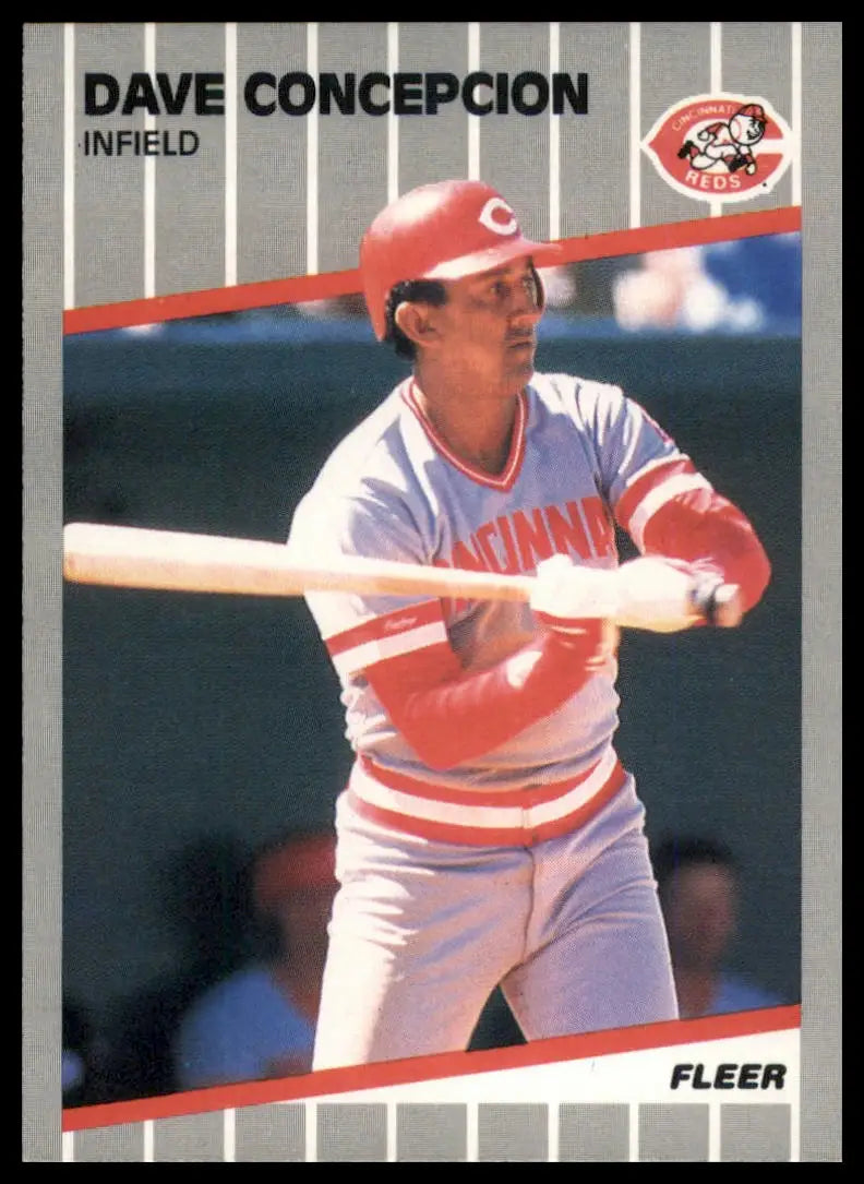 1989 Fleer Dave Concepcion 156 Cincinnati Reds NM - Baseball Card Single