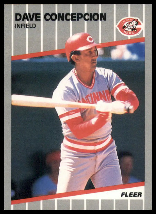 1989 Fleer Dave Concepcion 156 Cincinnati Reds NM - Baseball Card Single