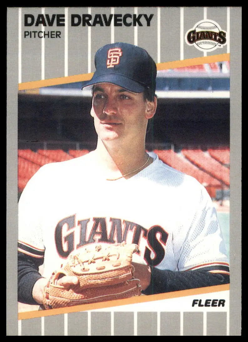 1989 Fleer Dave Dravecky 327 San Francisco Giants NM - Baseball Card Single