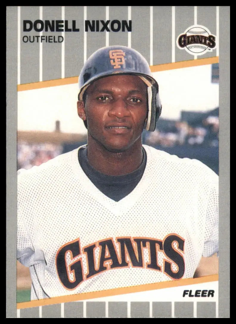1989 Fleer Donell Nixon 337 San Francisco Giants NM - Baseball Card Single