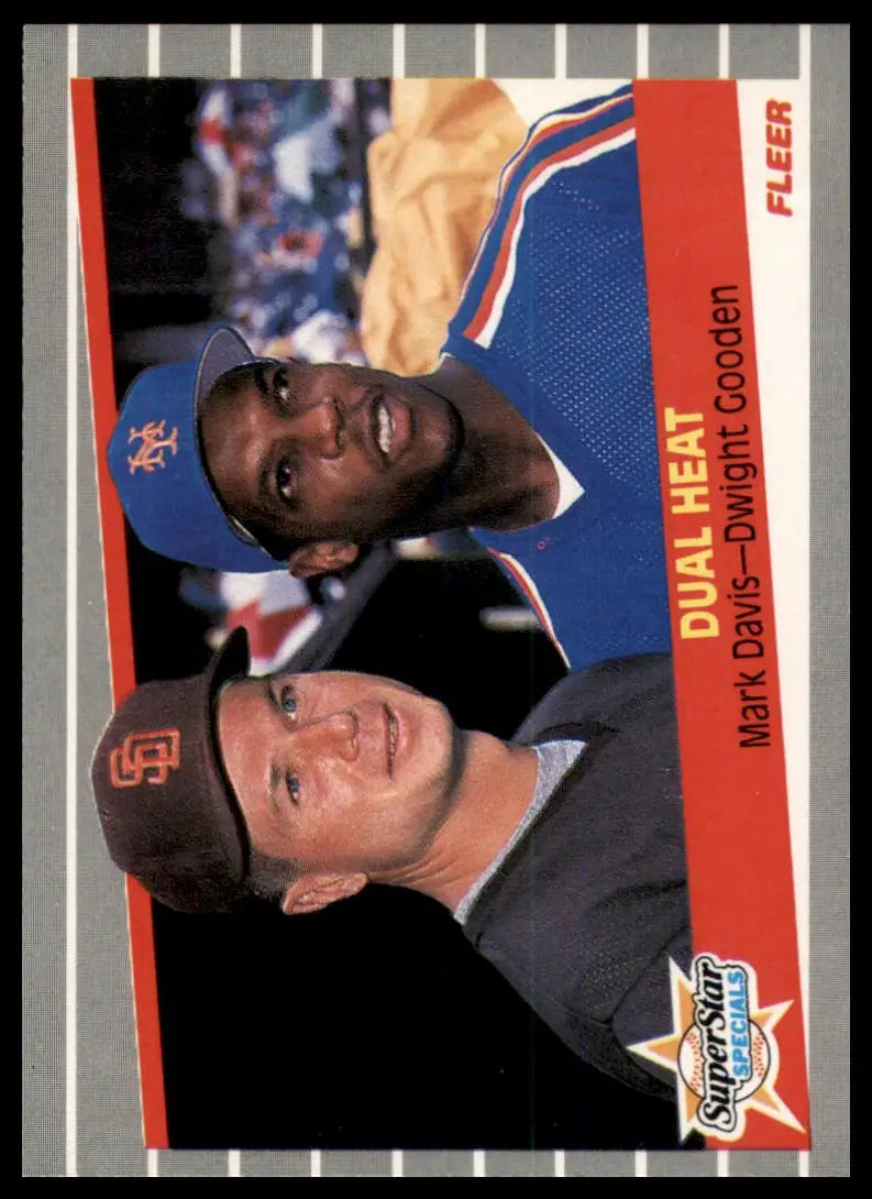 1989 Fleer Dual Heat (Mark Davis / Dwight Gooden) 635 Padres / Mets NM - Baseball Card Single