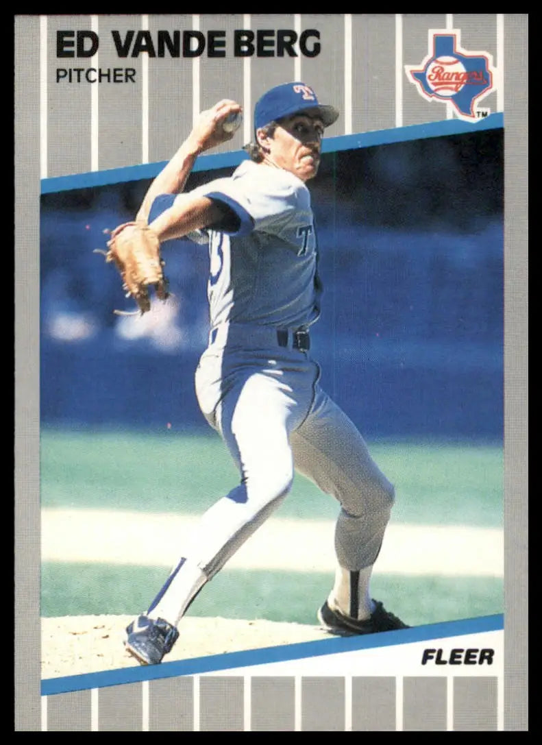 1989 Fleer Ed Vande Berg 534 Texas Rangers NM - Baseball Card Single