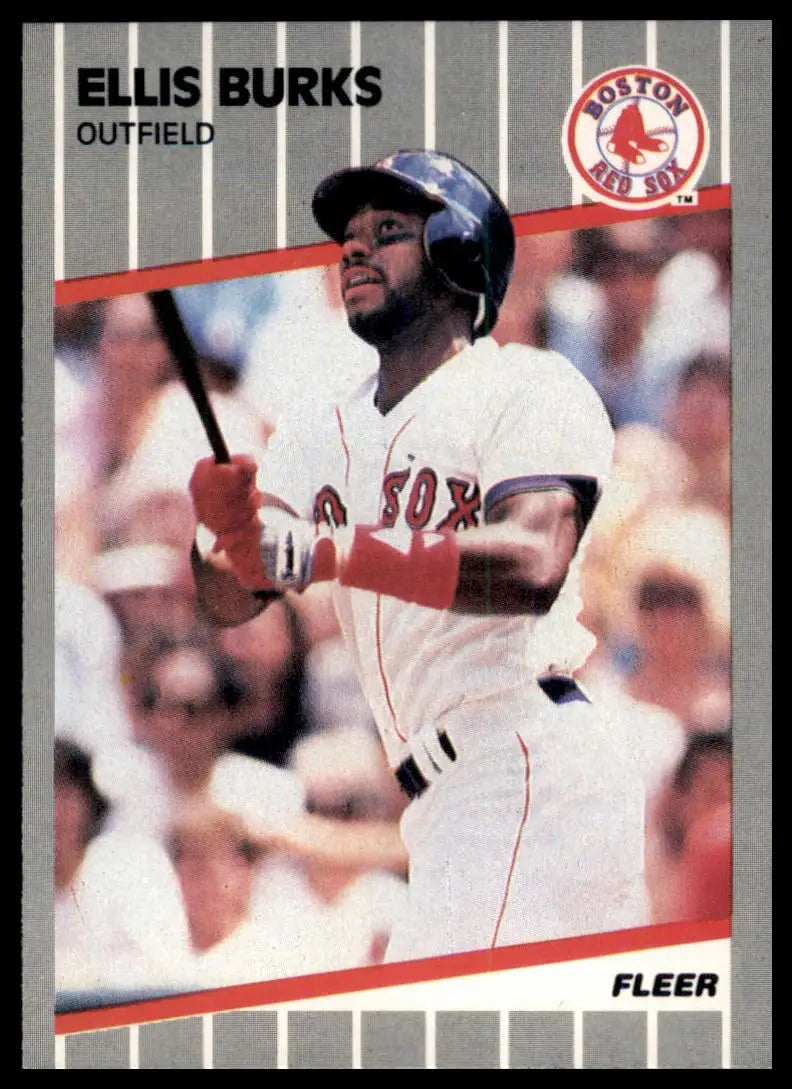 1989 Fleer Ellis Burks 83 Boston Red Sox NM - Baseball Card Single