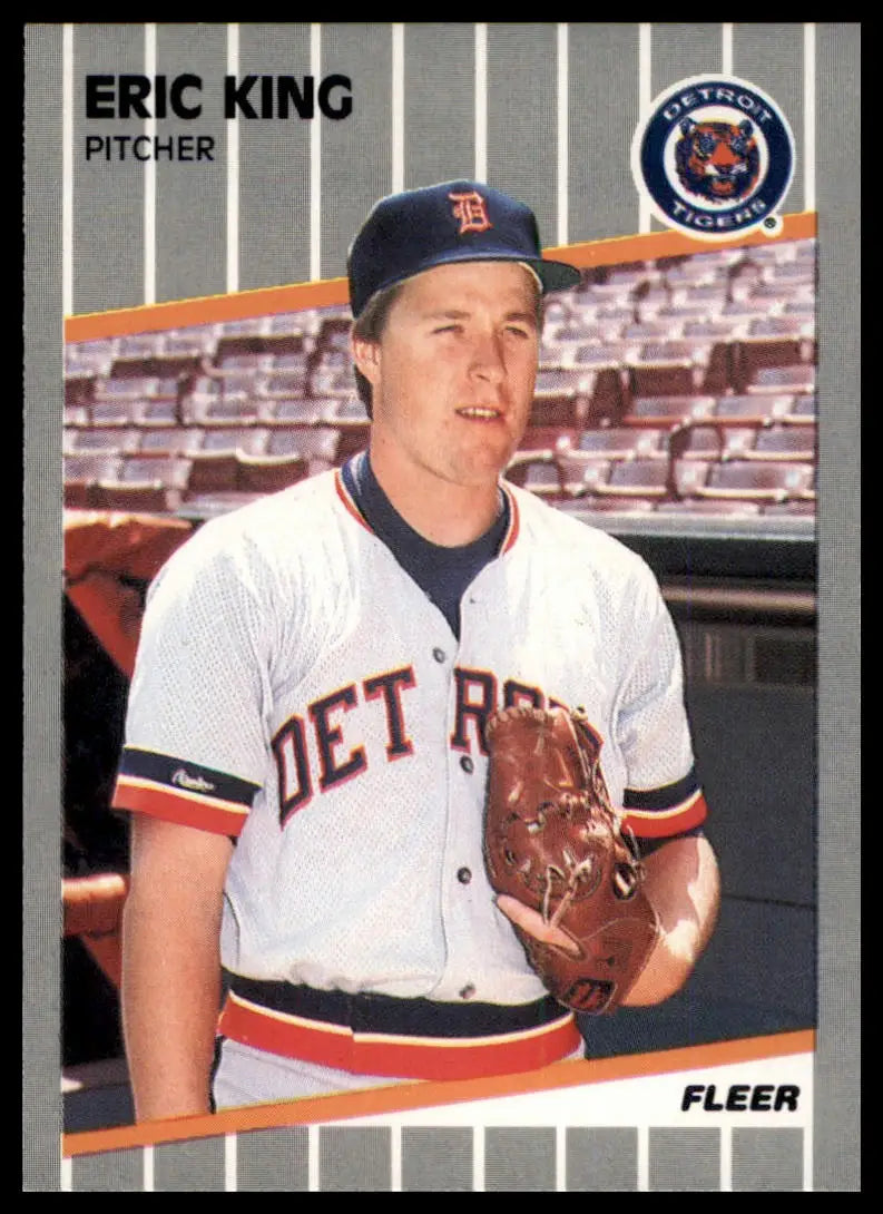 1989 Fleer Eric King 136 Detroit Tigers NM - Baseball Card Single