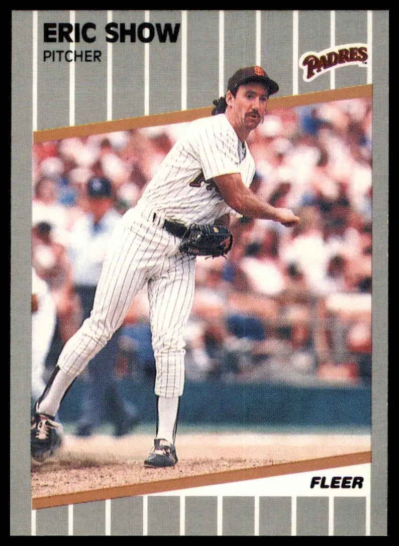 1989 Fleer Eric Show 317 San Diego Padres NM - Baseball Card Single