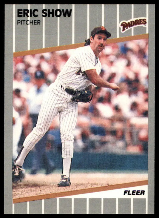1989 Fleer Eric Show 317 San Diego Padres NM - Baseball Card Single