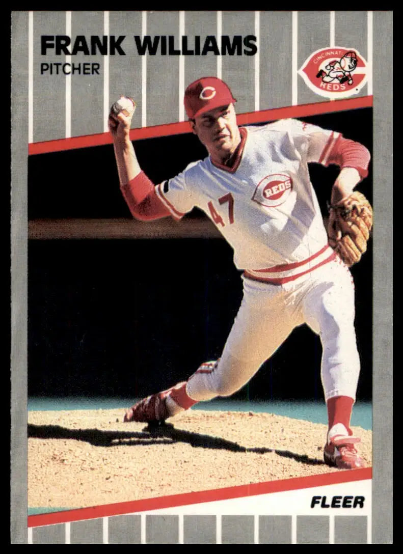 1989 Fleer Frank Williams 174 Cincinnati Reds NM - Baseball Card Single