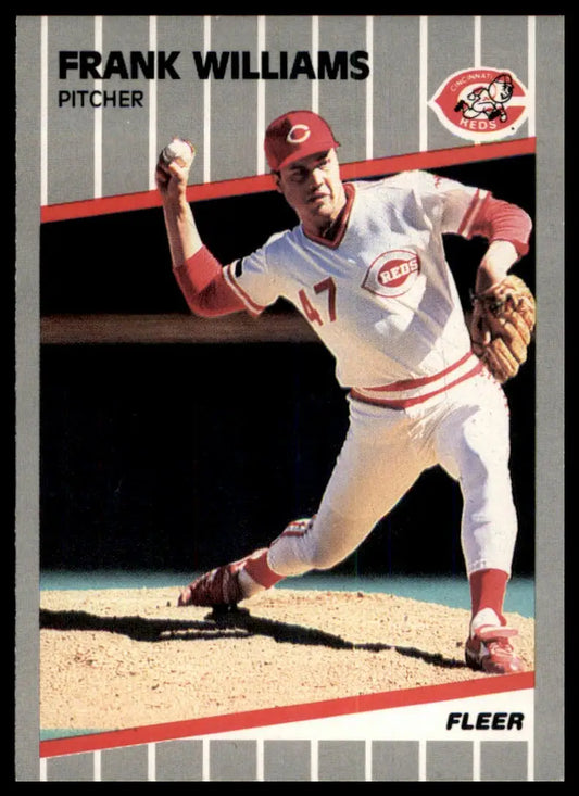 1989 Fleer Frank Williams 174 Cincinnati Reds NM - Baseball Card Single