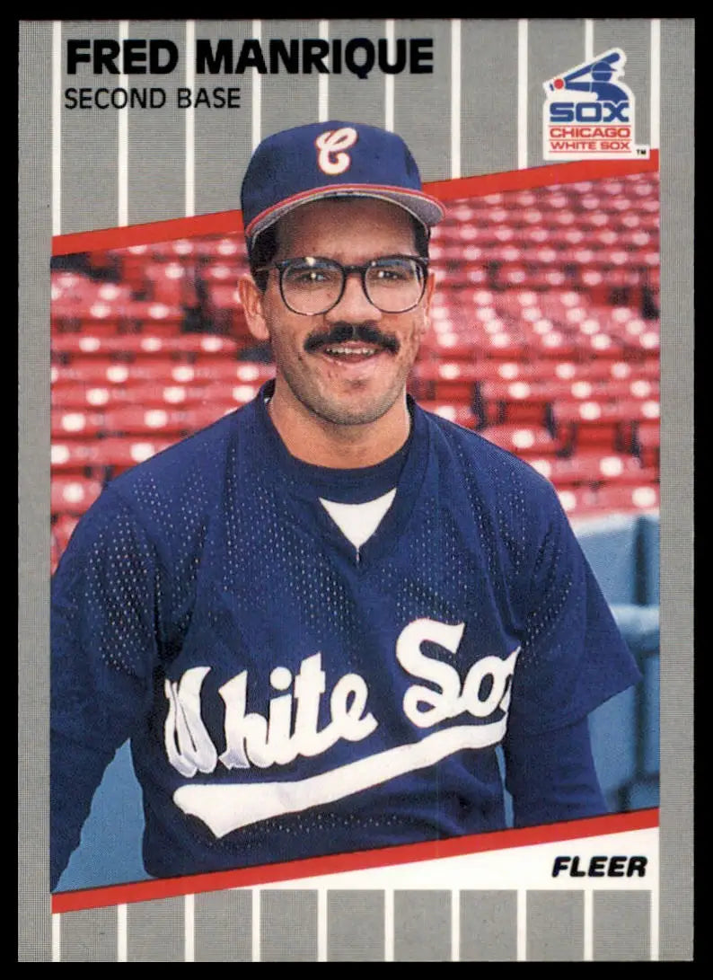 1989 Fleer Fred Manrique 503 Chicago White Sox NM - Baseball Card Single