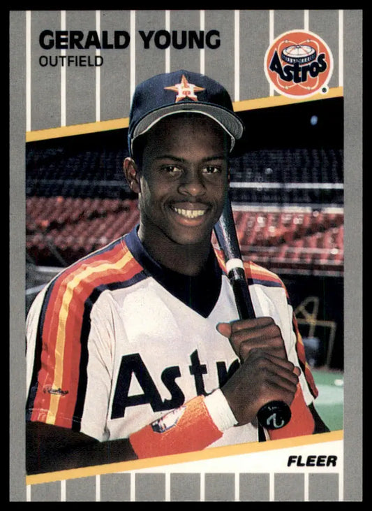 1989 Fleer Gerald Young 370 Houston Astros NM - Baseball Card Single