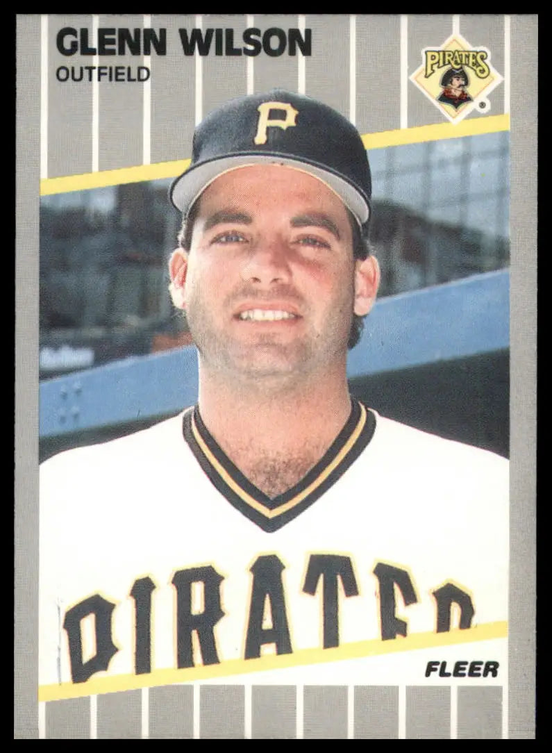 1989 Fleer Glenn Wilson 224 Pittsburgh Pirates NM - Baseball Card Single