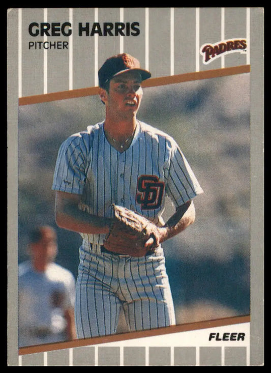 1989 Fleer Greg Harris RC 306 San Diego Padres LP - Baseball Card Single