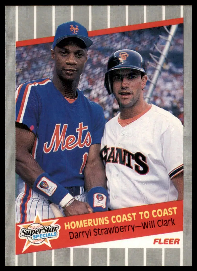 1989 Fleer Homeruns Coast to Coast (Darryl Strawberry / Will Clark) 632 NM - Baseball Card Single