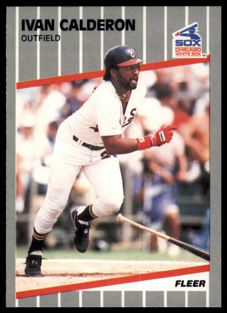 1989 Fleer Ivan Calderon 493 Chicago White Sox NM - Baseball Card Single