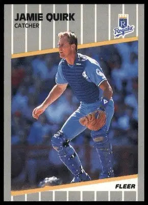 1989 Fleer Jamie Quirk 290 Kansas City Royals NM - Baseball Card Single