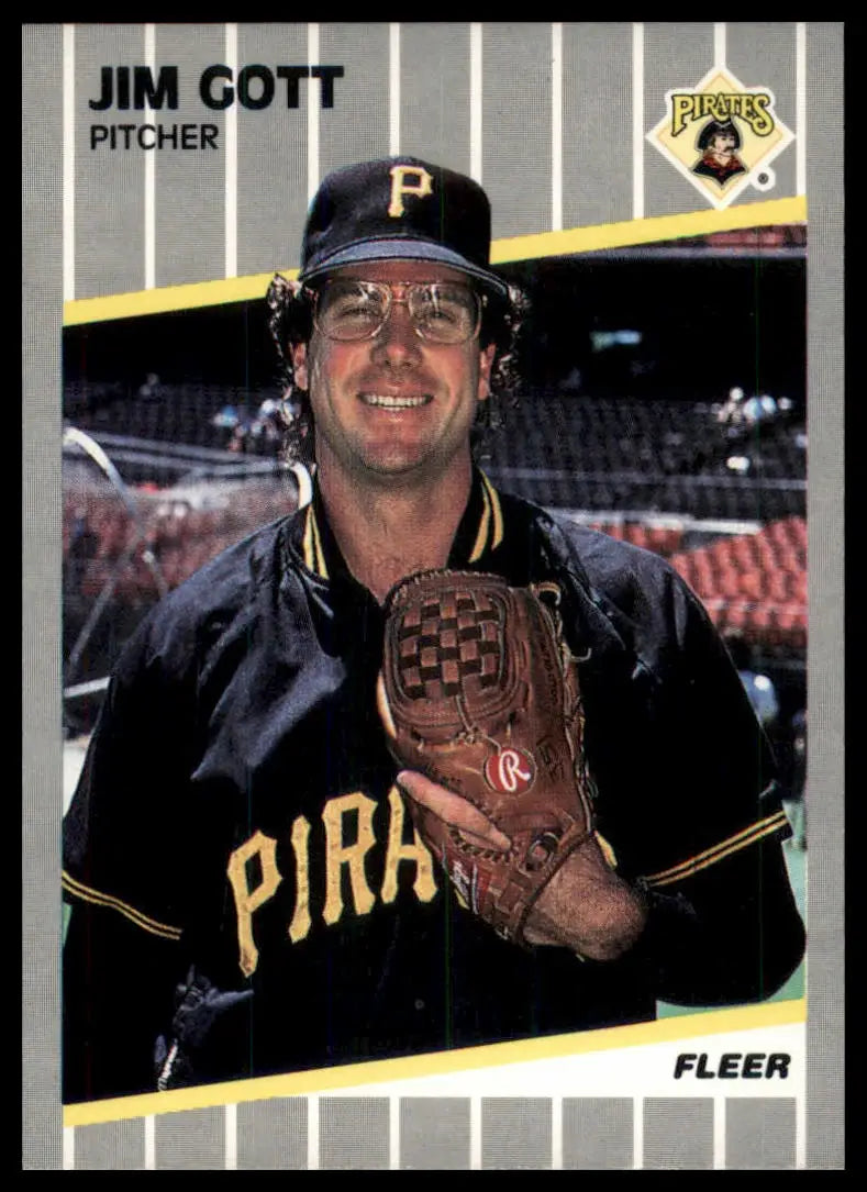 1989 Fleer Jim Gott 210 Pittsburgh Pirates NM - Baseball Card Single