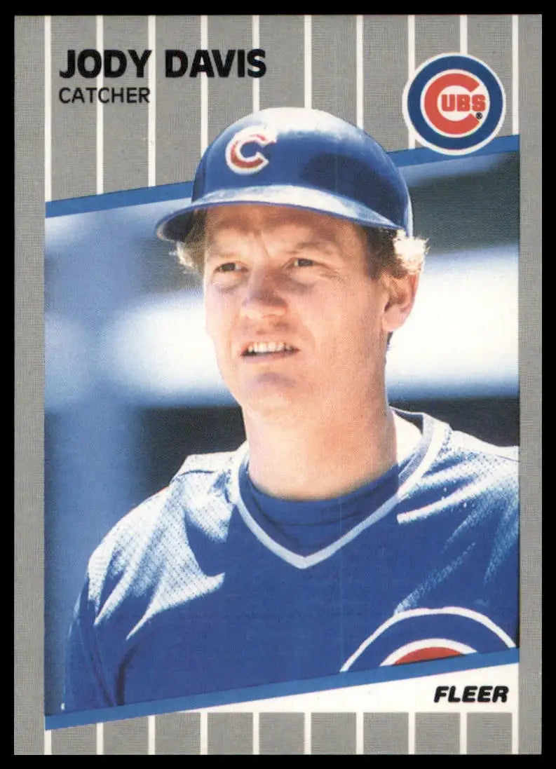 1989 Fleer Jody Davis 421 Chicago Cubs NM - Baseball Card Single